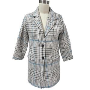 Pink Latte Plaid Jacket Blazer M — Preppy Coquette Academia